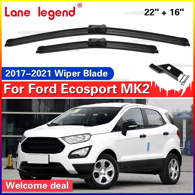 Für Ford Ecosport MK2 II 2017-2021 22"+16" Frontscheibenwischer Windschutzscheiben-Wischerblätter Zubehör 2018 2019 2020