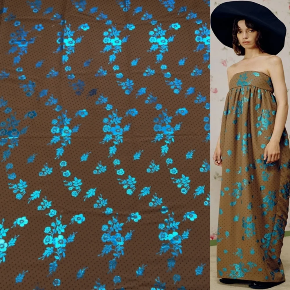 

Окрашенная в золоте пряжа жаккардовая ткань, винтажный костюм, платье, ветровка, костюм европейского бренда, модный дизайн, шитье, оптовая продажа, материал, ткань