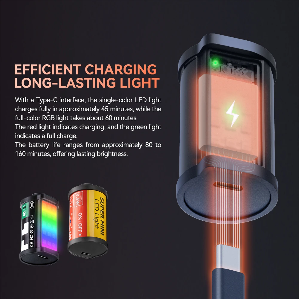 Магнитная мини-лампа для фотоаппарата, 0,5 Вт