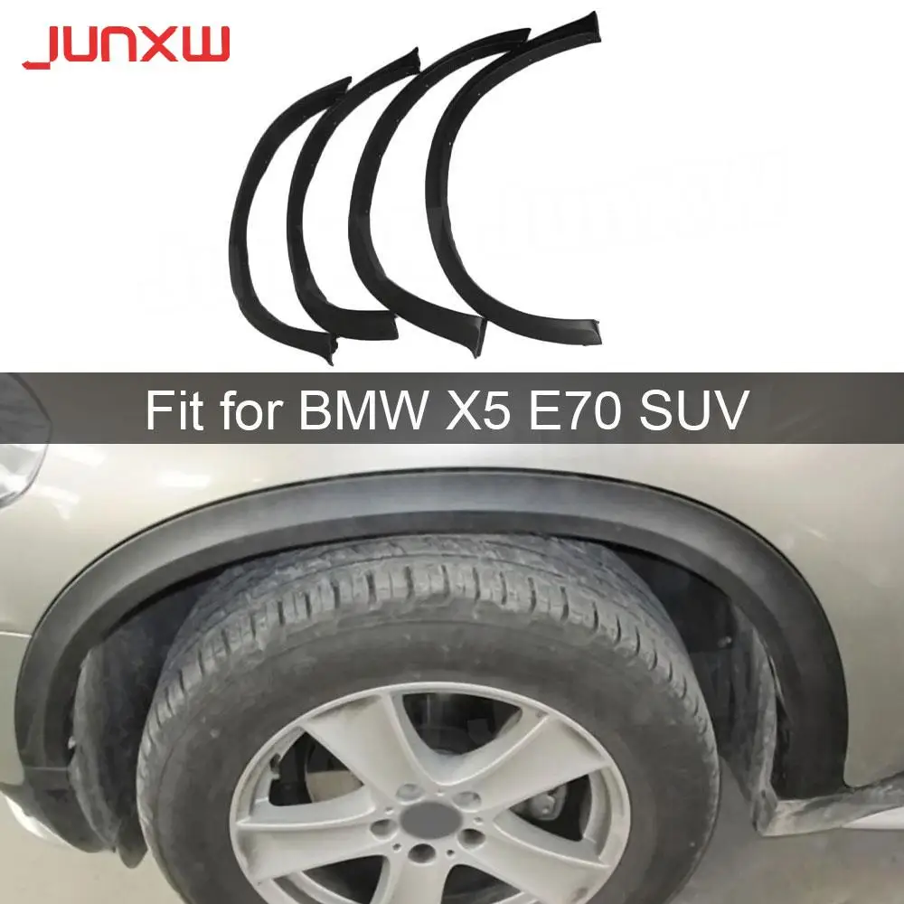 

PP Black Wide Wheel Eyebrow Body Side Bumper Kits Car Protect for BMW E70 X5 SUV 4 Door 2007 - 2013 Auto Car Styling