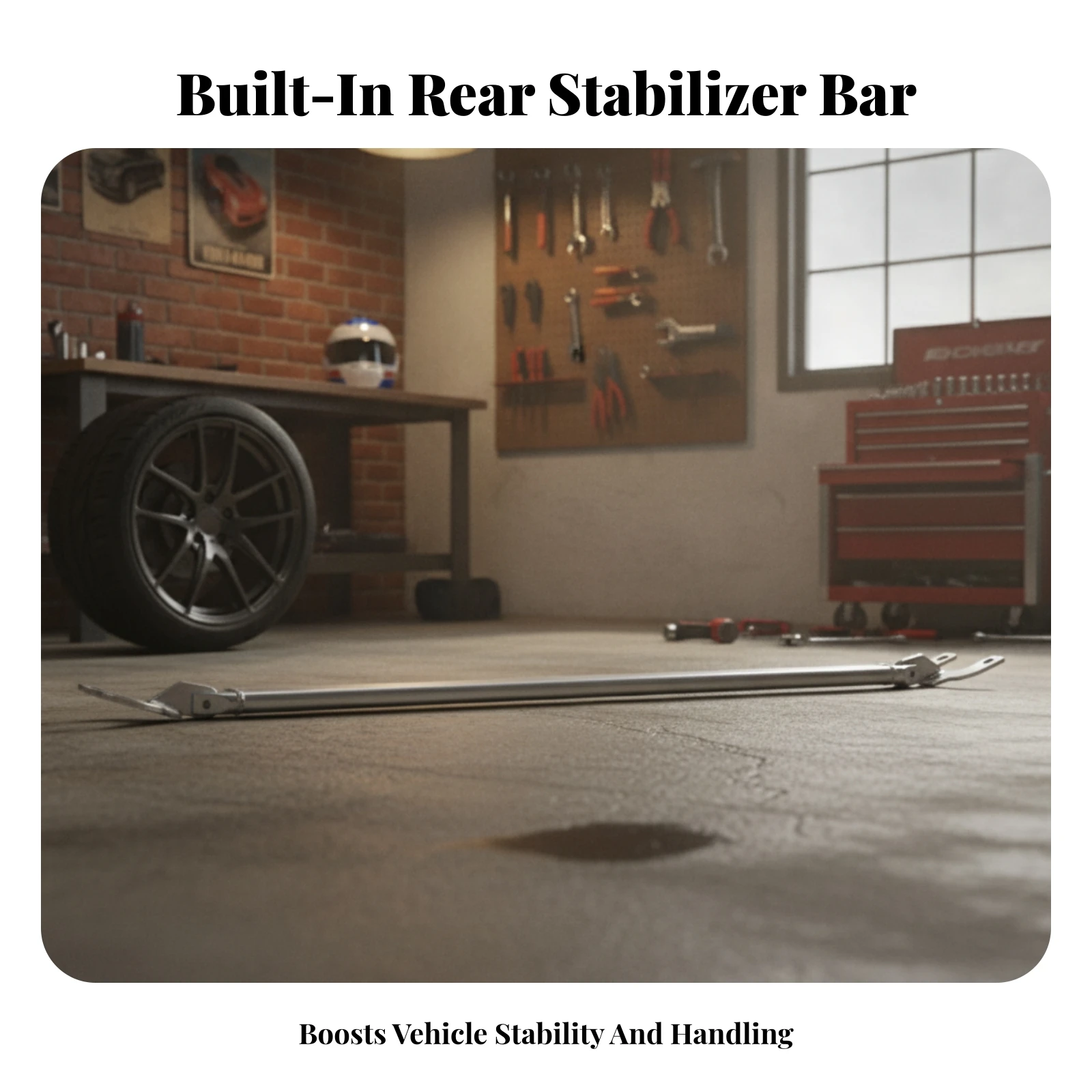 Increased Stability Improved Handling Car Part Direct Fit Rear Strut Bar Aluminum Strut Bar