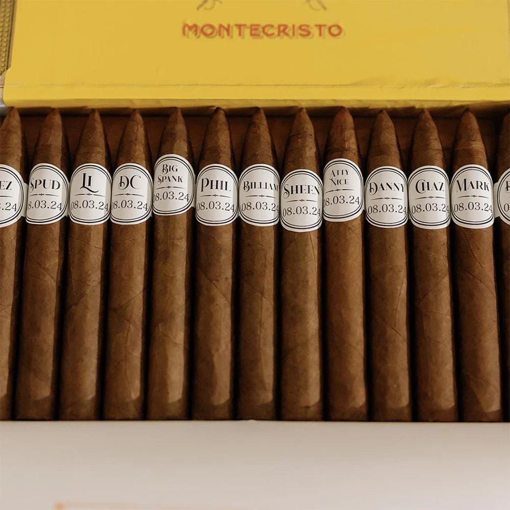 Personalized Custom Wedding Cigar Bands Sticker Wraps Cigar Labels Groomsmen Gift Father\'s Day Gift for Dads Wedding Favors
