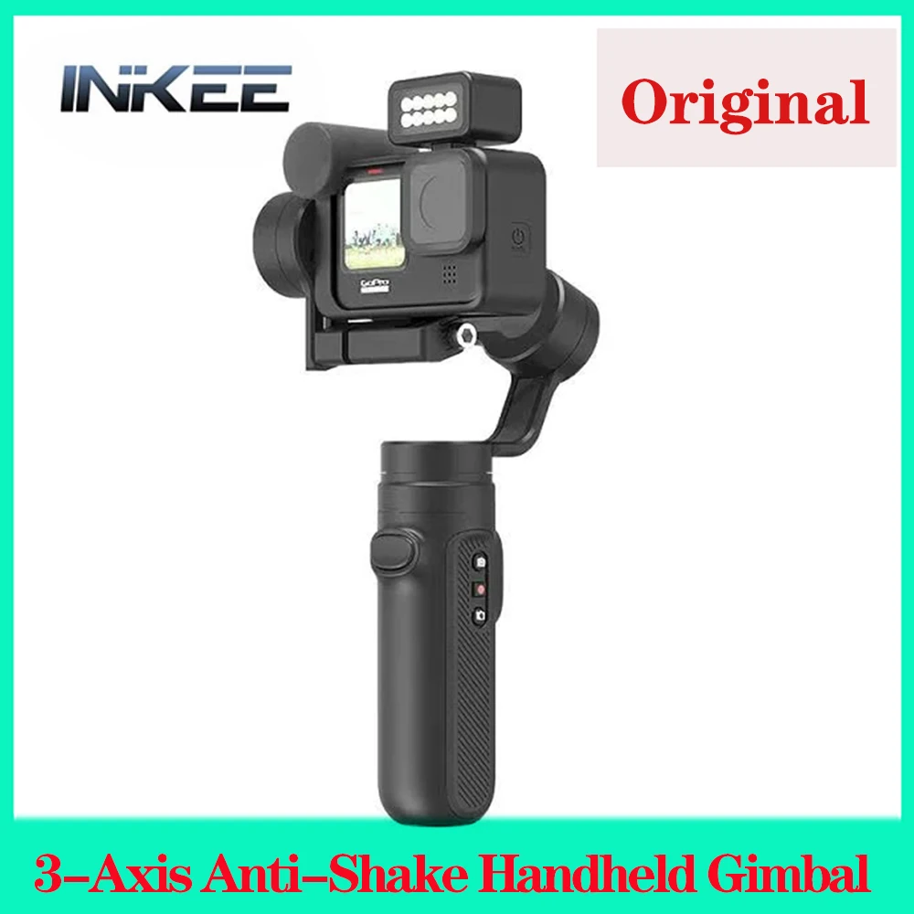 

INKEE FALCON Plus Gimbal Stabilizer 3-Axis Anti-Shake Handheld Gimbal for Action Cameras Hero 11 10 9 8 7 6 5 4 3 Osmo Insta360