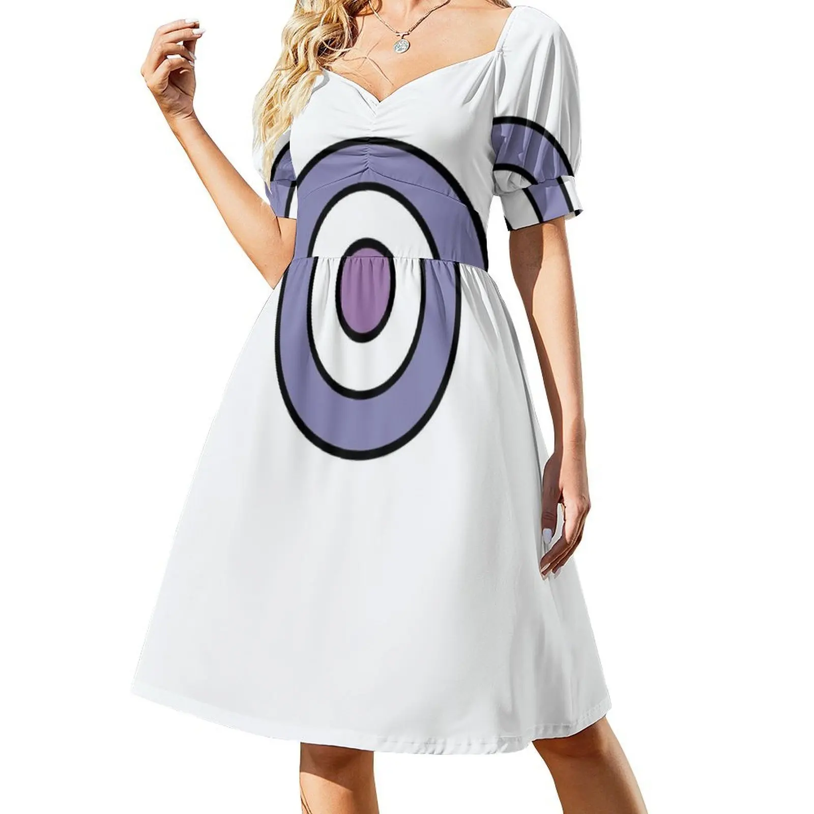 الأرجواني بولسي المرأة الهيب هوب الشارع الشهير فستان الرسم طباعة ملابس للنادي الحفلات الأرجواني بولسي هوك العين فستان كسر للفتيات #2