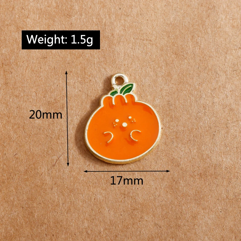 10 Stück süße Emaille-Frucht-Charms für die Schmuckherstellung, Kirsche, Ananas, Banane, Apfel, Charms, Anhänger für DIY-Halsketten, Ohrringe, Geschenk – Detail 16