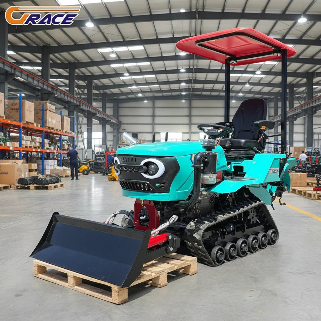 

Customize Power Crawler Tractor With Full Set Attachments For Farming Work