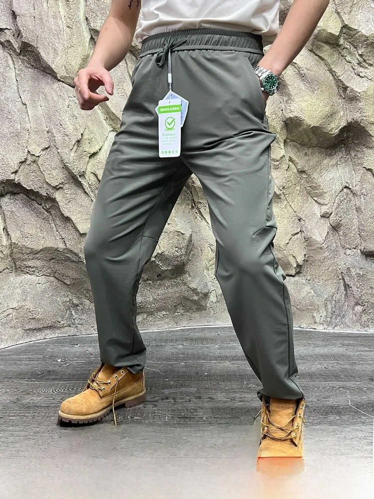 

Водонепроницаемые дышащие мужские повседневные брюки с защитой от масляных пятен, мягкие эластичные прямые брюки на осень