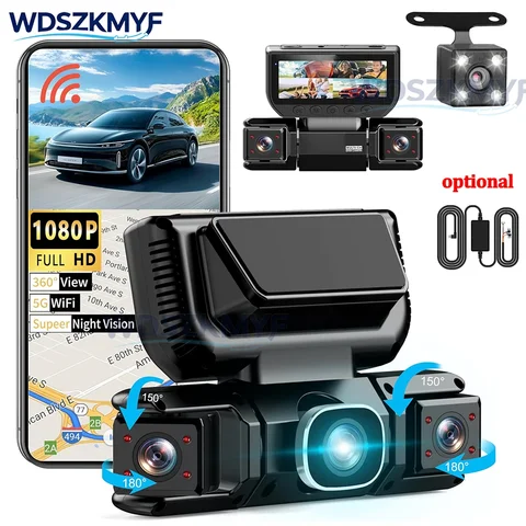 New 360 Degree 4CH Car Dvr HD 1080P Video Recorder WiFi Dashcam 24h Parking Monitor Front and Rear View Camera Car Recorder
