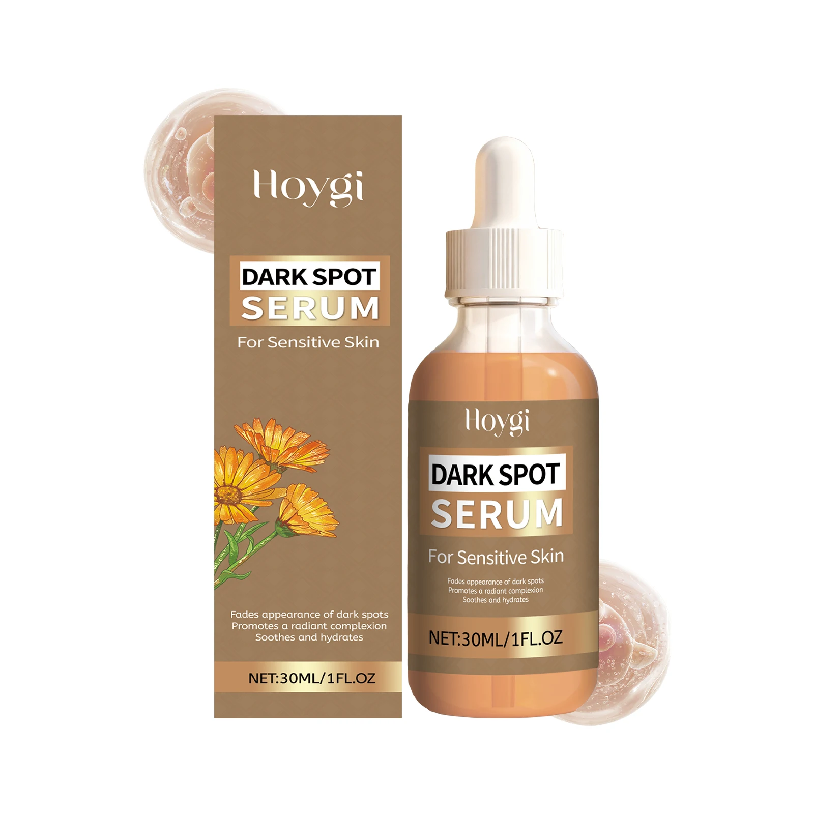 เซรั่มลดจุดด่างดำ Hoygi สำหรับผิวแพ้ง่าย - ลดเลือนจุดด่างดำ, ปรับผิวให้กระจ่างใส, ปรับสีผิวให้สม่ำเสมอ, บำรุงผิวหน้า, 30 มล.
