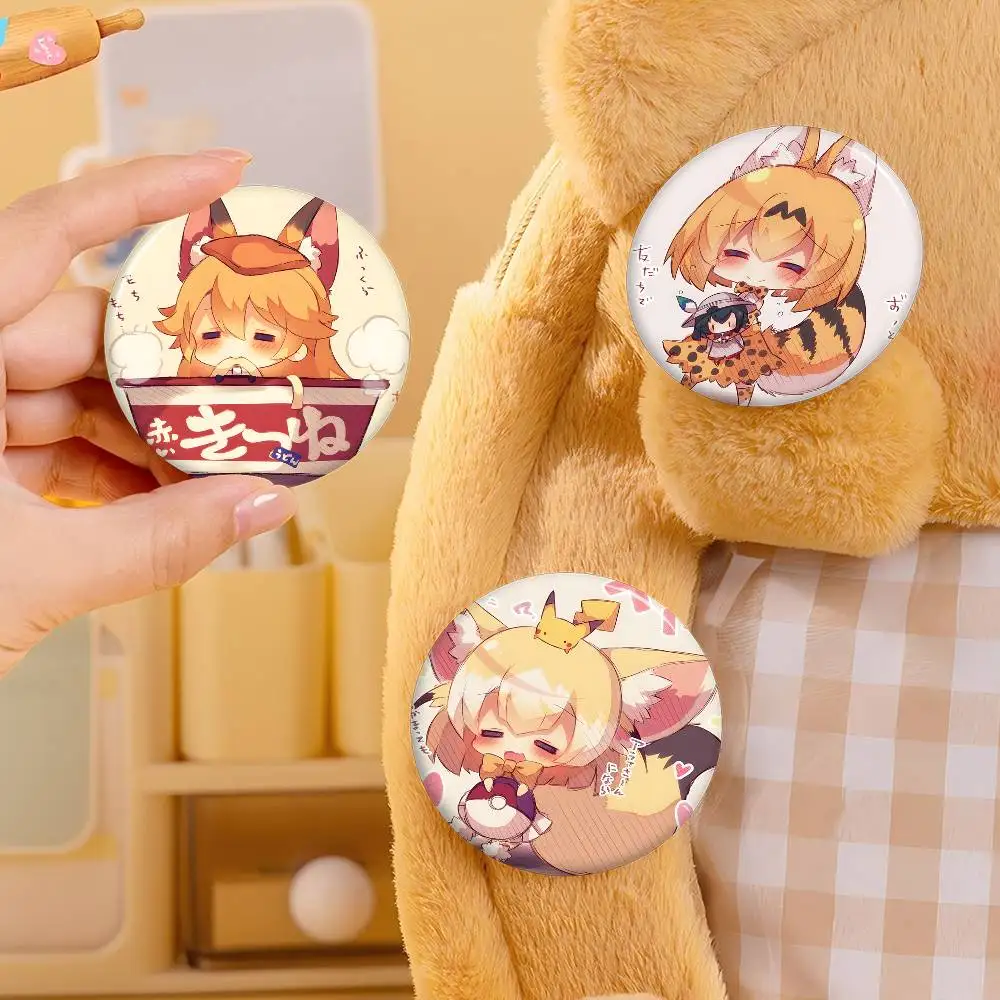 The Helpful Fox Senko San 58mm Animals Funny Brooches Badge Backpack Clothes Gift Accessory
