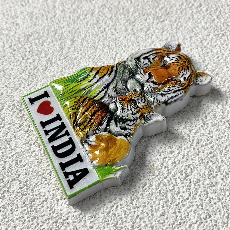 India Travel Souvenirs Home Improvement Items Collection Arts and Crafts Gifts Tiger 3D stereo Fridge magnets