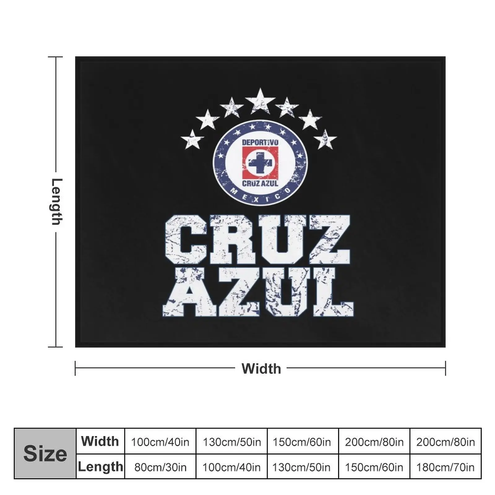 Cruz Azul Mexican Soccer Team Family Gift Throw Blanket Plaid Bed linens Camping Blankets