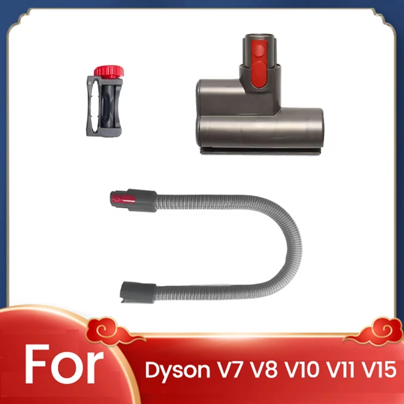 

BAAG-Mini Tool Brush Head Flexible Extension Hose For Dyson V7 V8 V10 V11 V15 Vacuum Cleaner Attachments For Bed Sofa Carpet