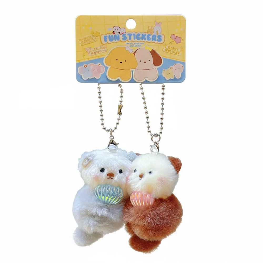 New Cartoon Animal Bestie Lucky Charm Multicolor Panda Rabbit Dog Keychain Pendant Bear Elephant Key Ring Pendant Gift