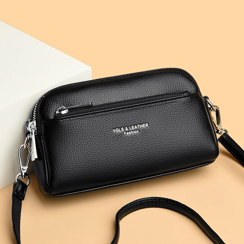 New Solid Color PU Leather Lady Small Shoulder Crossbody Bag Luxury Design Purse and Handbag For Women Fashion Retro Phone Purse