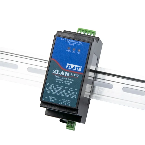 DIN-Rail Modbus RS485 SERIAL port TO Ethernet Converter bidirectional transparent transmission between RS485 and  RJ45