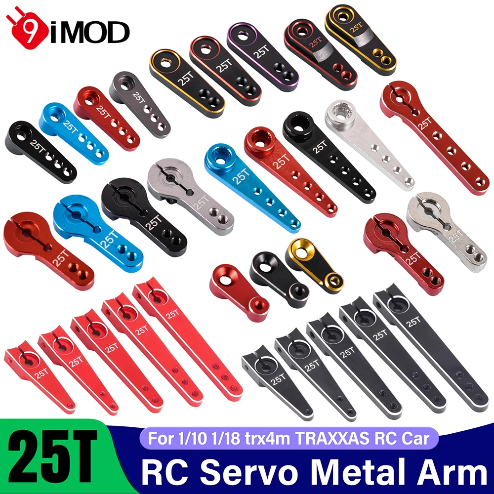 

9IMOD 2PCS Multistyle RC 25T Matal Servo Horn Arm Aluminum For 1/8 1/10 1/18 trx4m TRAXXAS RC Crawler Car Upgrade Replacement