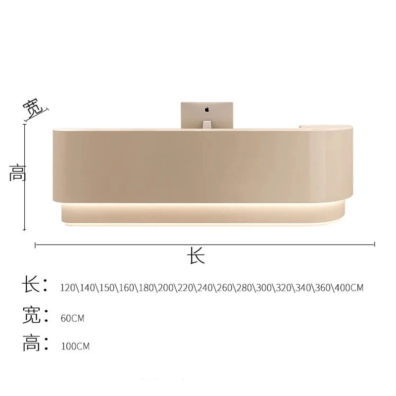 Customized Storage Reception Desks Premium Luxury European Reception Desks Classic Versatile Mostrador Commercial Furniture