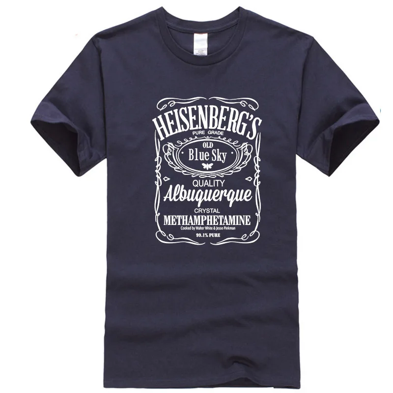 XINYI Men's T-shirt 100% Cotton Casual Funny Breaking Bad Design Hand-painted Customizable Clothing Fashionable Streetwear