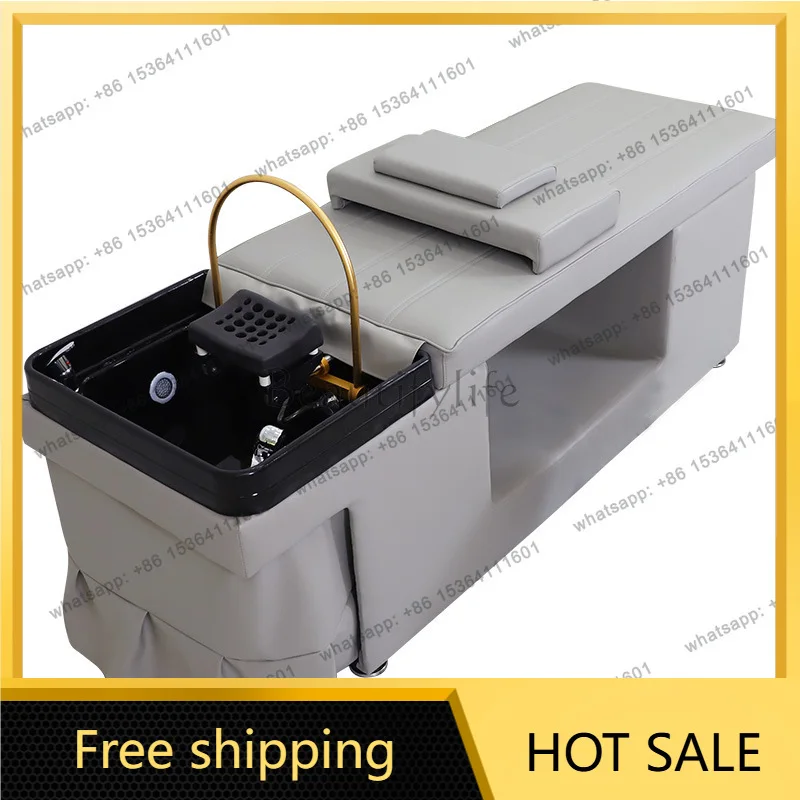 Factory Direct Sales Lie flat step back head treatment bed beauty massage barber shop special