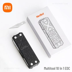 Xiaomi Newest NexTool E1 Pocket Multitool 10 in 1 EDC Multi Functional Tools Replaceable Carving Knifes Folding Scissors Tools