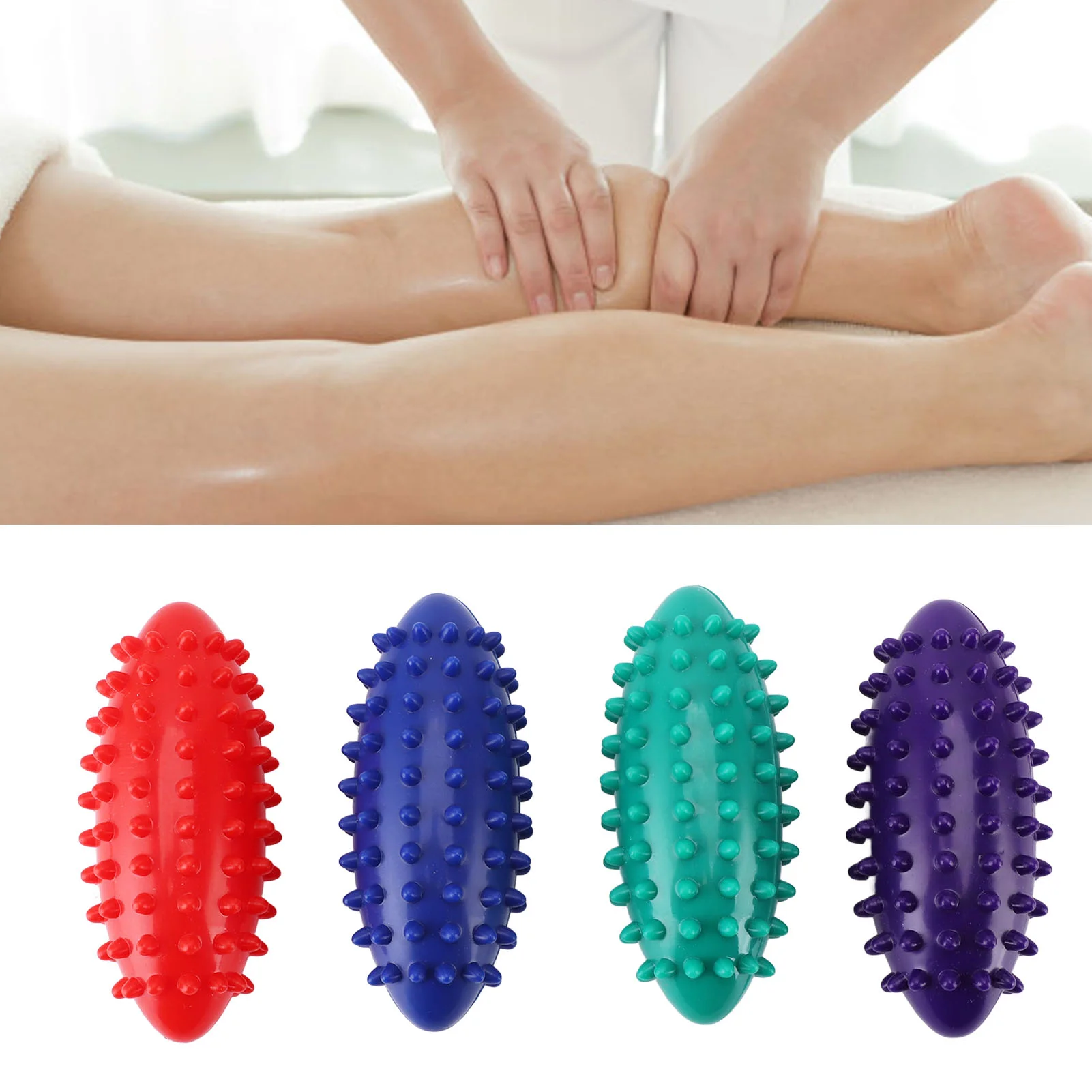 4pcs Spiky Roller Massage Ball for Plantar Fasciitis Relieve Tense Muscles Deep Tissue Trigger Point Massage Ball for Feet Neck