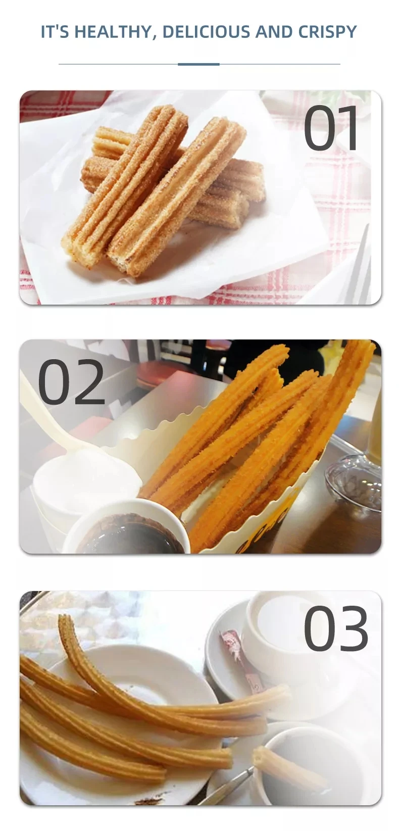 2L or 3L Manual Mini Spanish Churros Maker Machine 5 Kinds Of Molds Stainless Steel Small Churros Filling Making Snack Equipment