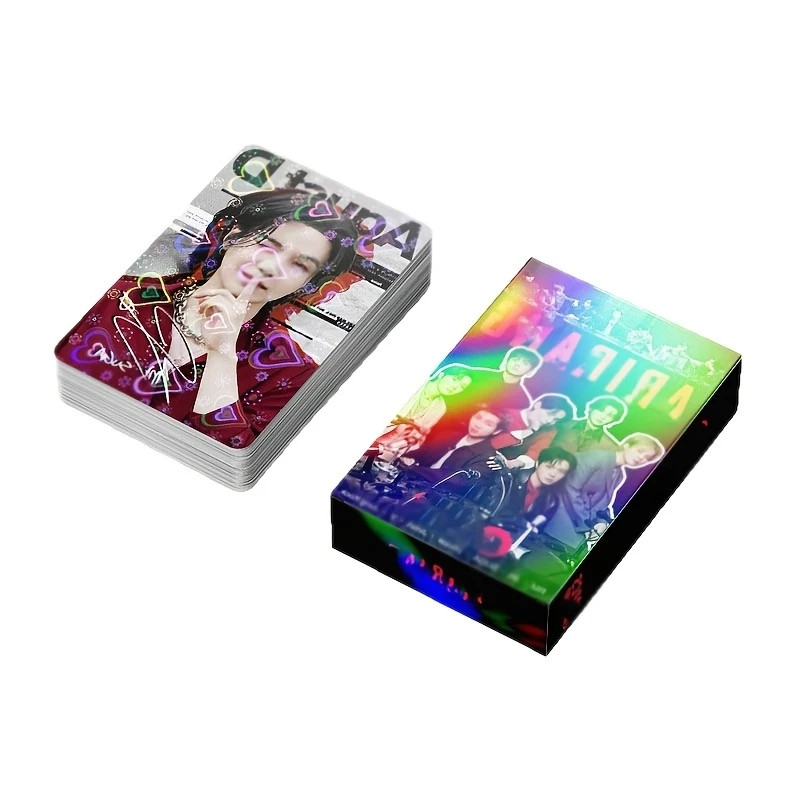 

60ZhangB Photo card box for all team members，Suitable for fan collection。Contains trading cards and album merchandise，Features a