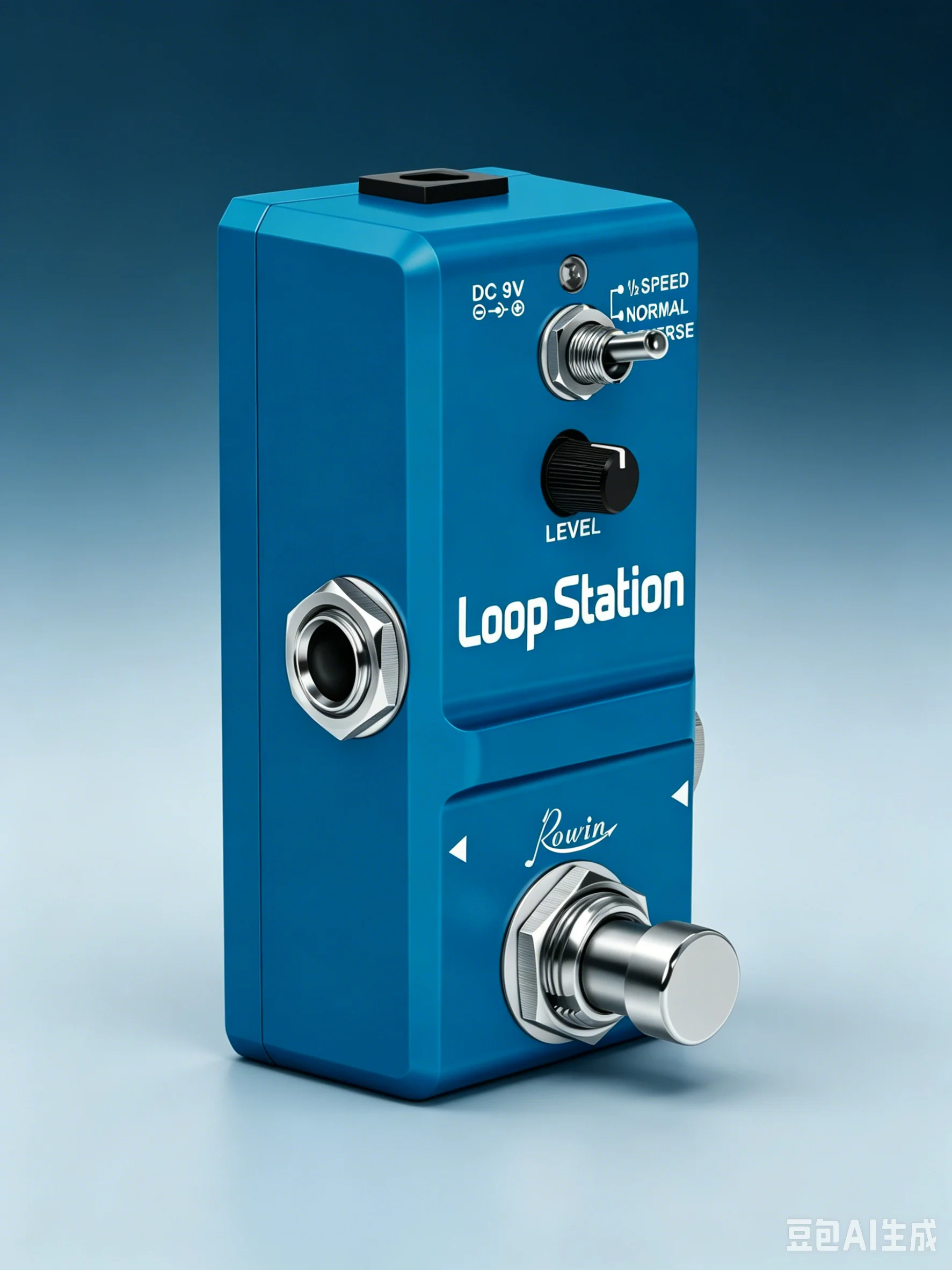 Rowin LN332AS Loop Station 48K Looper Pedal Unlimited Overdubs 10 Minutes of Loop, 1/2 Time, Reverse Full Metal Case True Bypass