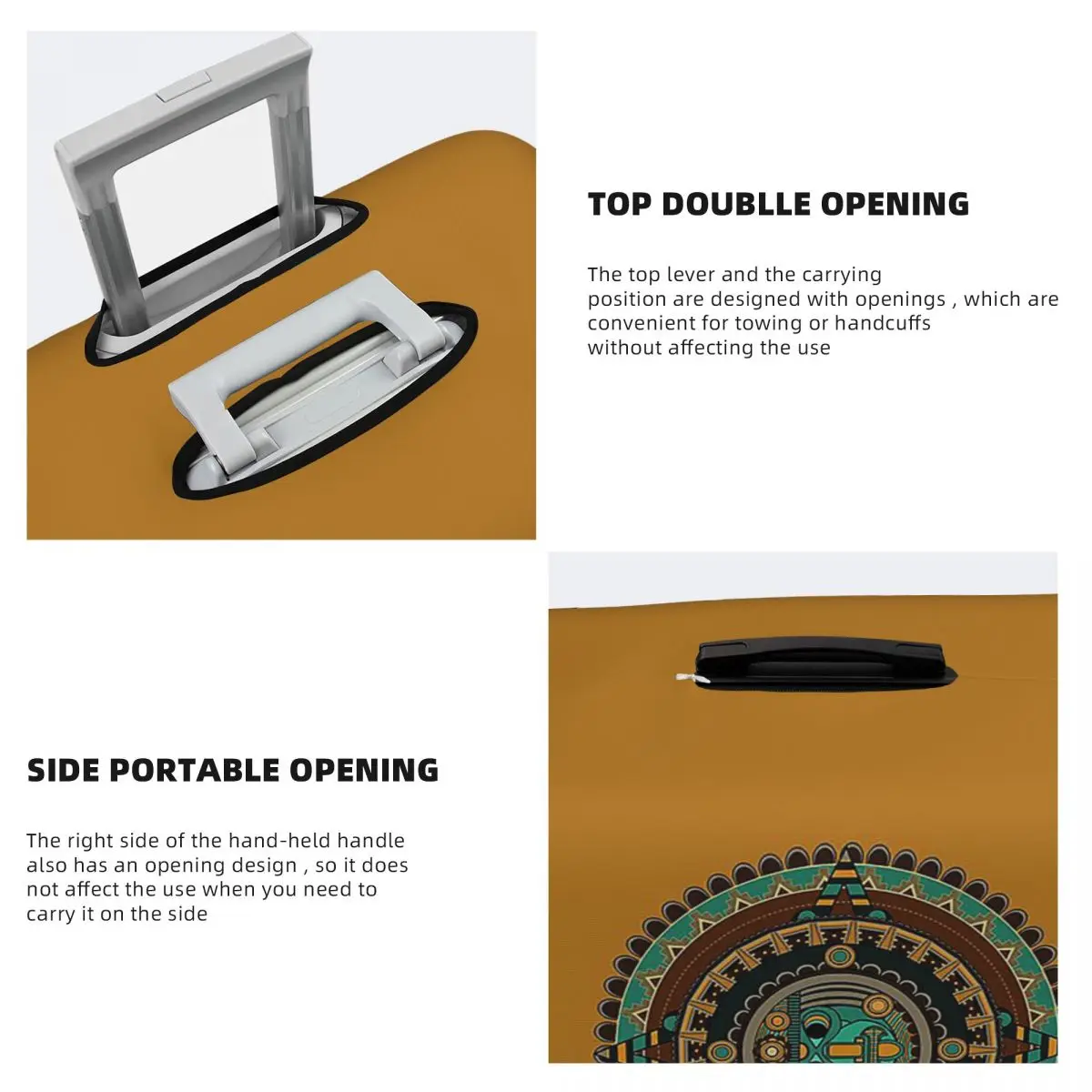 غطاء حقيبة تقويم أزتيك، أغطية حماية مرنة لأمتعة السفر مقاس 18-32 بوصة