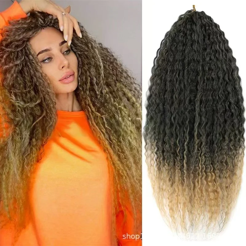 

Twist Braiding Hair Extension Afro Kinky Curly Crochet Braid Hair Deep Water Wave Crochet Hair For Women Marley Twist Braid