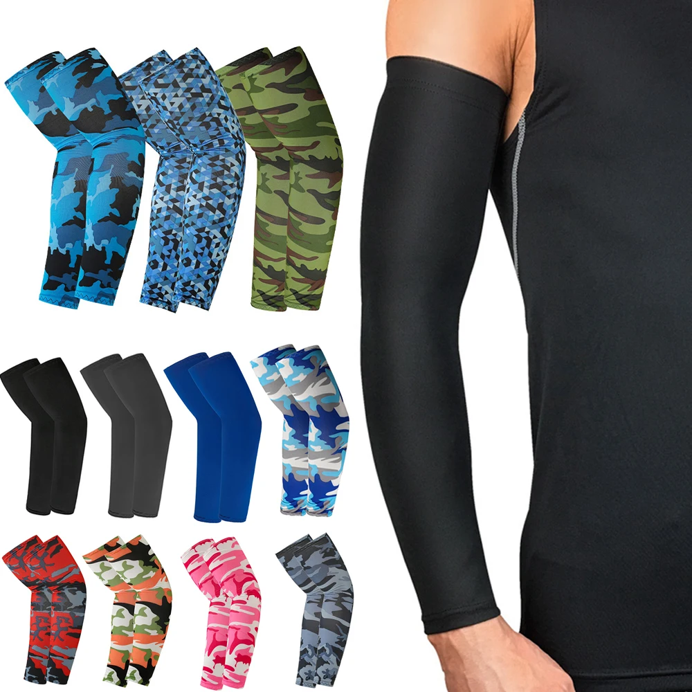 

Exposed thumb Running Sportswear Summer Cooling Arm Cover Outdoor Sport Sun Protection Arm Sleeves