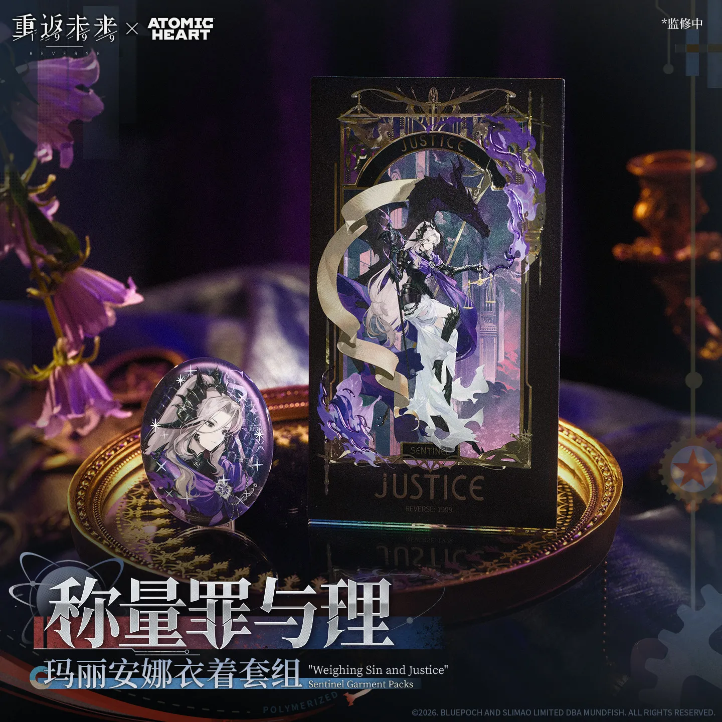 Official Genuine Game Reverse:1999 Marianne De Tenebrun Cosplay Badge brooch paper card set ornament Accessories Halloween gift