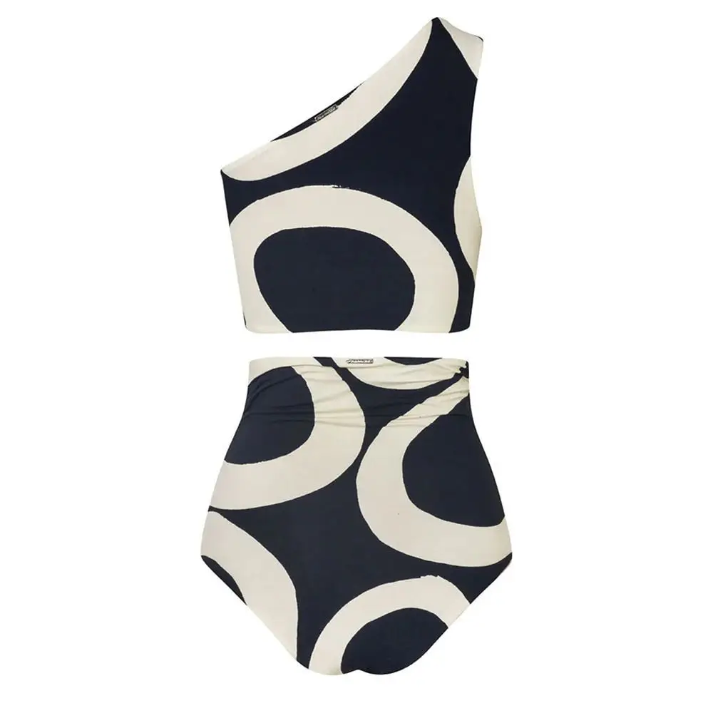 New Fashion Print Sexy One-shoulder Cover Slim Split Women\'s Three-piece Swimsuit Swimwear