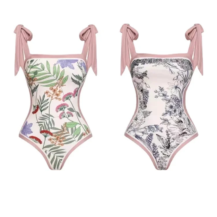 Maillot de bain une pièce imprimé arc-en-ciel pour femmes, bikini sexy, vêtements de plage