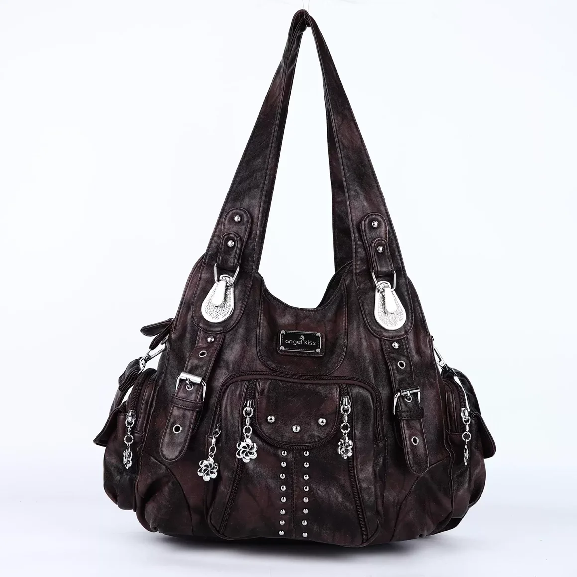 Torebka Vintage Damska Modna Torebka Skórzana PU Torba na Ramię Damska Torba typu Satchel Duża Pojemna Torba na Ramię Damska torebka