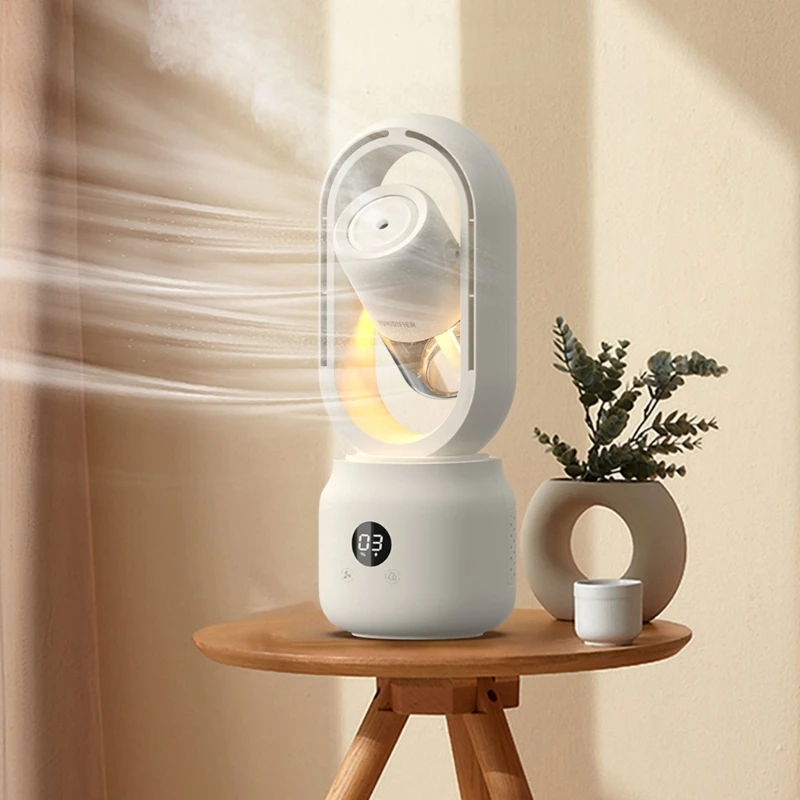 개인 증발 공기 냉각기 휴대용 냉각 팬, 조용한 3 단 USB 전원, 책상 테이블 팬, 침실 홈 오피스용