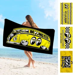 Mooneyes Print Towel Microfiber Beach Towel Absorbent Quick dry Soft Yoga Swimming Resort Mountain Climbing Towel