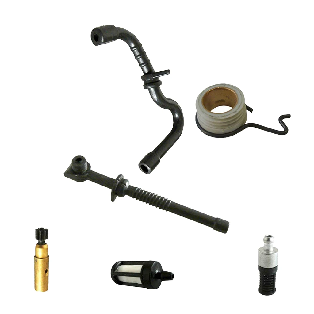 Durable Oil Line Pump Filter Worm Gear Chainsaw Parts Fuel Line Tube Set for MS170 MS180 017 018