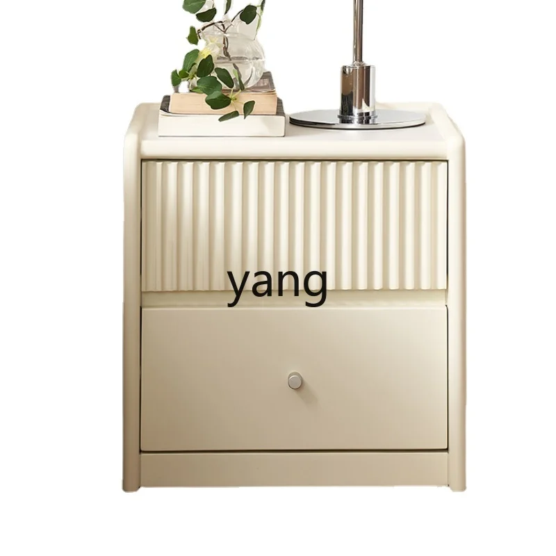 

Yhl Solid Wood Bedside Table Modern Minimalist Cream Style White Bedside Table Bedside