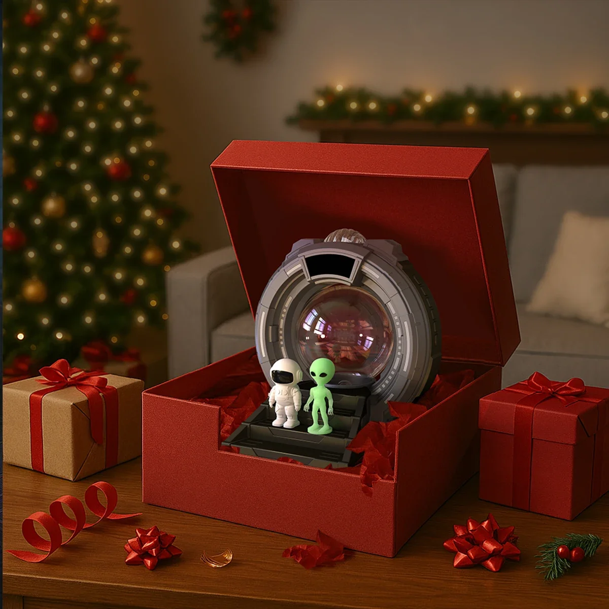 Portal Aurora Starry Sky Projection High-end Children's Bedroom Projector Light with Time Display and Full Sky Stars