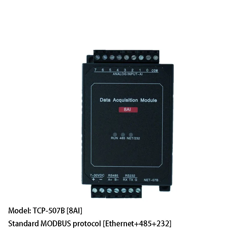 

TCP-507B 8AI 8-channel analog input RJ45 Ethernet module with RS485 232 interface MODBUS TCPIP protocol