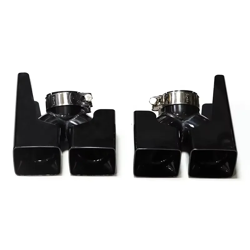 SYPES 304 Stainless Steel Square Exhaust Tip for Defender 2022 Exhaust System 20-23 Modified Khan Exhaust Pipe
