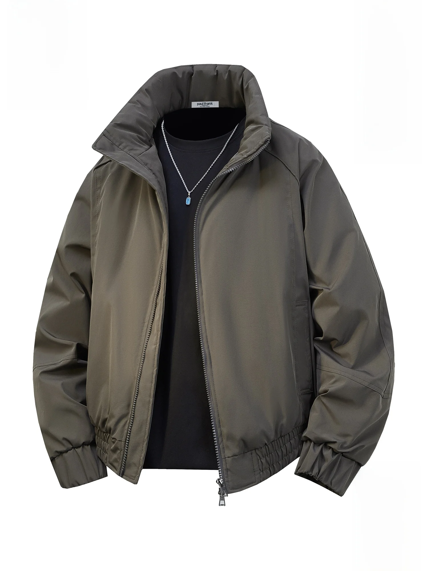 

Зимняя куртка Paul Frank в стиле ретро, повседневная, с воротником-стойкой, из хлопка, мужская, модная, свободного кроя, теплая, с наполнителем из полиэфирного волокна