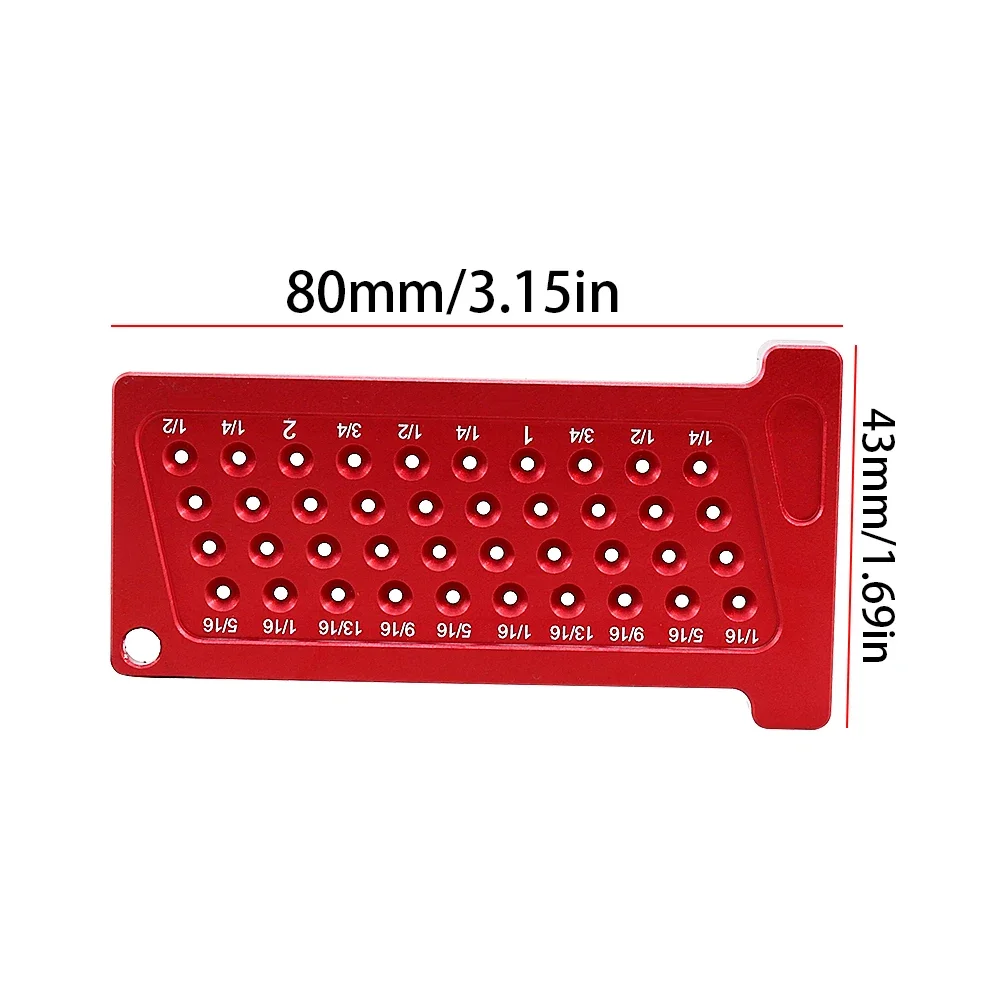 Measuring Tools Precision T-type Hole Ruler Aluminum  Ruler Woodworking Metric/Inch Mini  Crossed-out Hole Scribing Tool