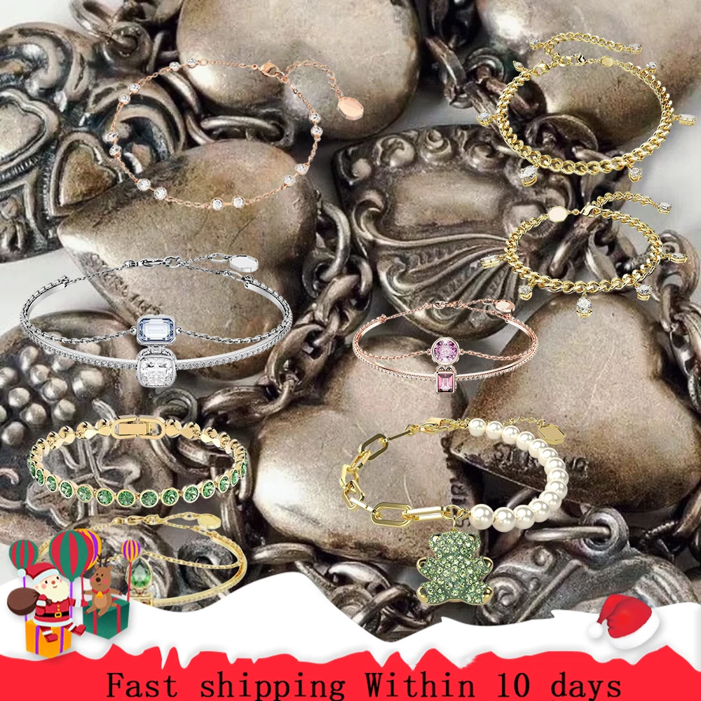 

Brand new white pearl inlaid with diamonds, exquisite clover accessory, rose gold feather romantic bracelet