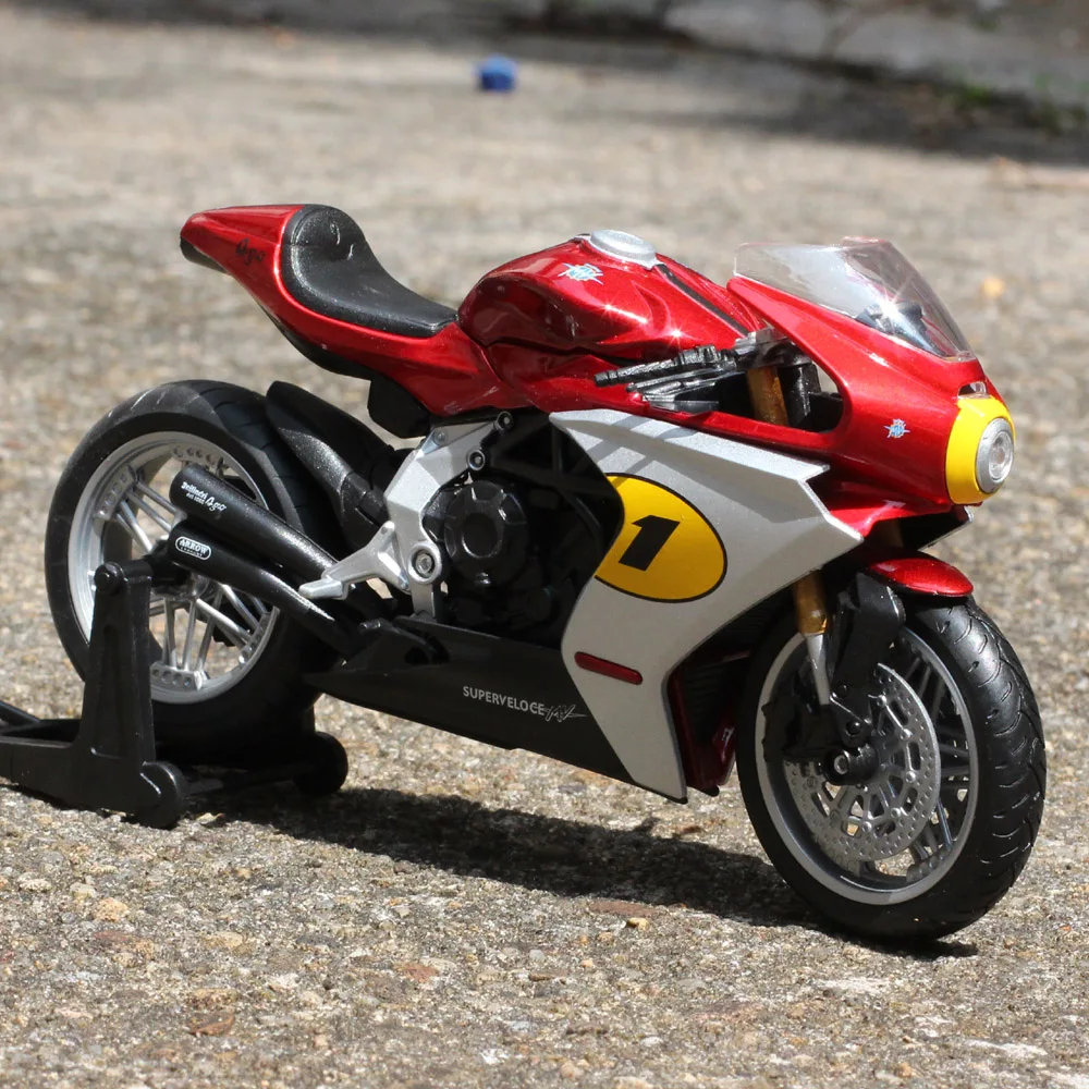 Kids Welly 1:12 Scale 2022 MV Agusta Superveloce Ago Motorcycle Model Bike GP Racing Diecast Moto Vehicle Miniature Souvenir