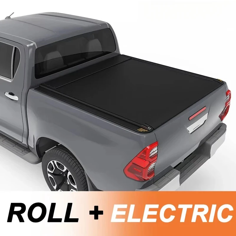 Electric Retractable Tonneau Cover Aluminium Alloy Roller Shutter Truck Bed Covers Compatible with  Hilu/Vig/Rev Rocc