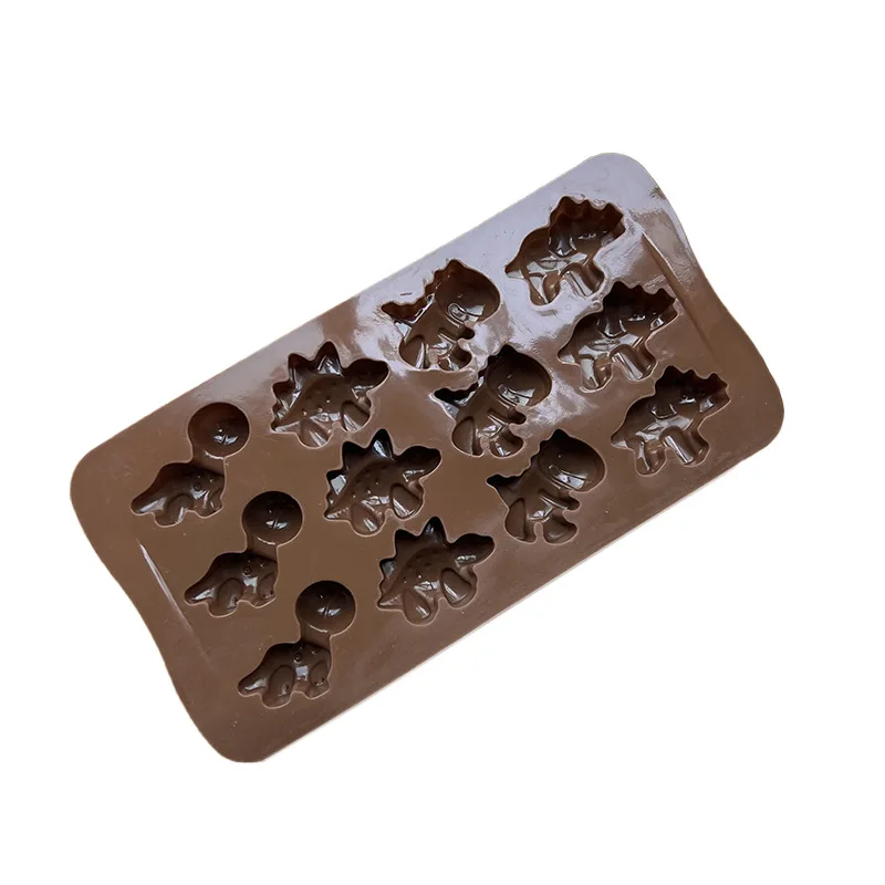 ReadStar 12-Cavity Dinosaur Silicone Mold Chocolate Baking Mould DIY Soap Making Tool for Creative Crafts