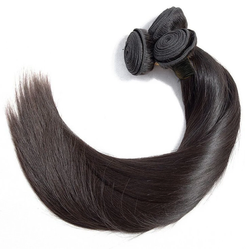 MISSANN 34 36 38 40 Rambut Asli Manusia Bundel Lurus Tanpa Proses Bundel Rambut Lurus India Jahit Rambut Remy Ekstensi Rambut